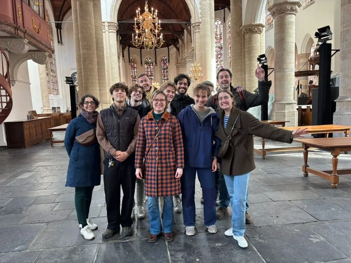 The Discover The Hague guides together in the Nieuwe Kerk in Delft